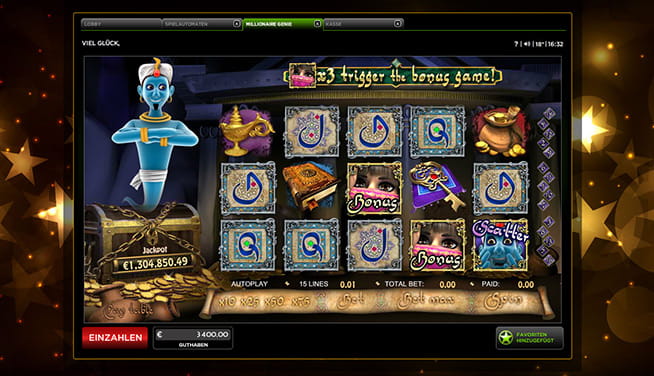 den Jackpot von Millionaire Genie im 888 Casino knacken