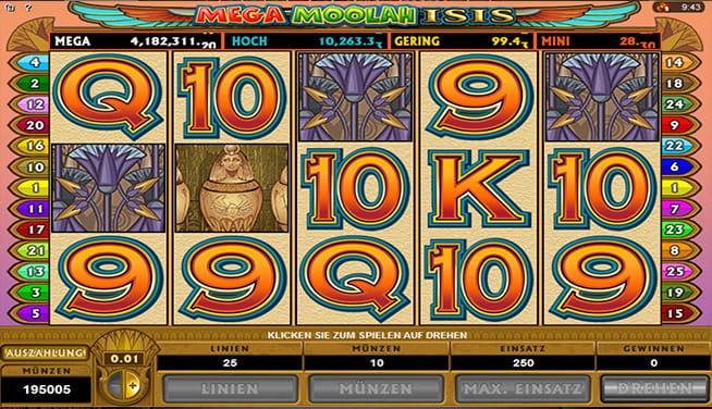 Mega Moolah Jackpot Spielautomat